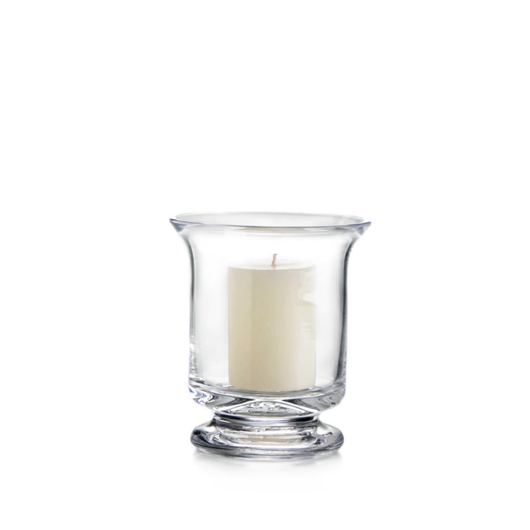 Small Clear Glass Hurricane Candle Holder