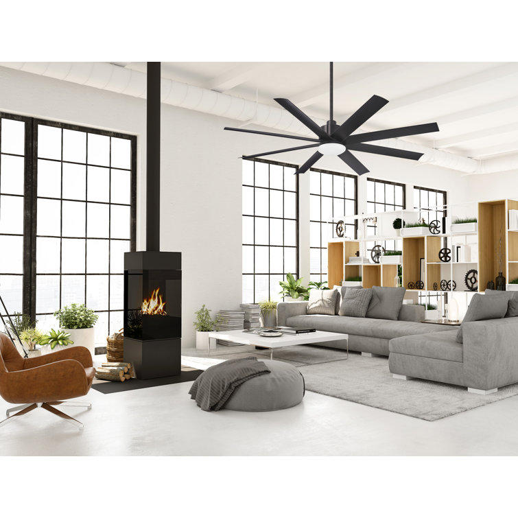 Slipstream 65" Coal 8-Blade Smart LED Ceiling Fan with Remote