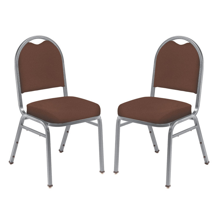 Silvervein Frame Midnight Blue Fabric Stackable Banquet Chair