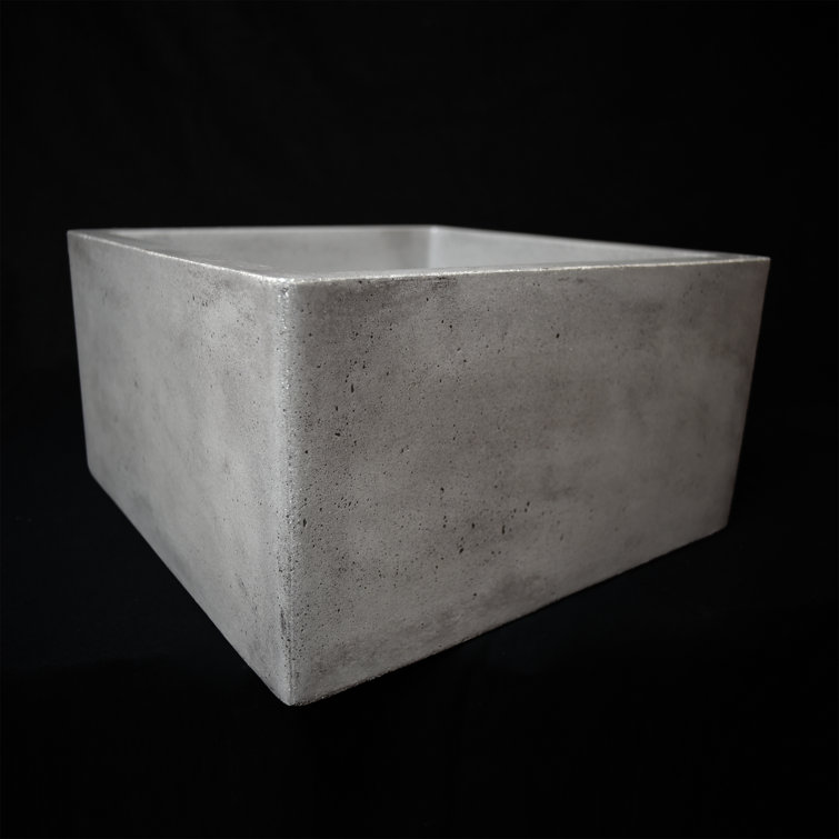 Ventana 15" Ash Concrete Farmhouse Apron Front Sink