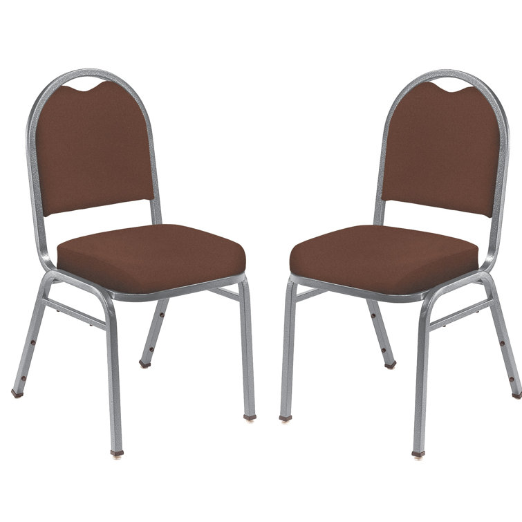 Silvervein Frame Midnight Blue Fabric Stackable Banquet Chair