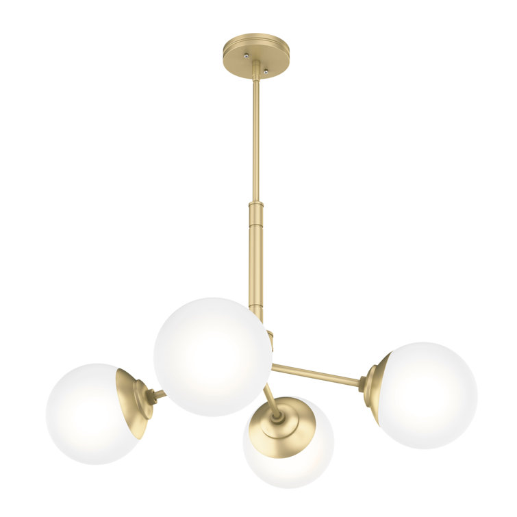 Hepburn 30" Modern Brass Sputnik Sphere Chandelier
