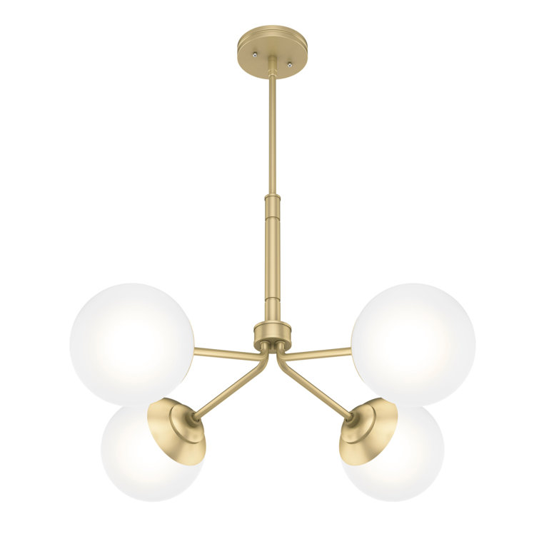Hepburn 30" Modern Brass Sputnik Sphere Chandelier