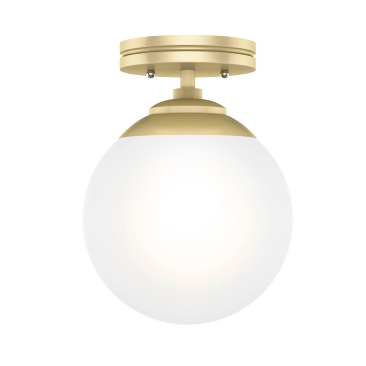 Modern Brass Globe LED Indoor/Outdoor Flush Mount Light