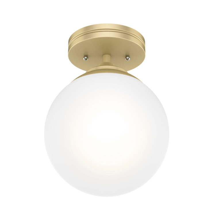 Modern Brass Globe LED Indoor/Outdoor Flush Mount Light