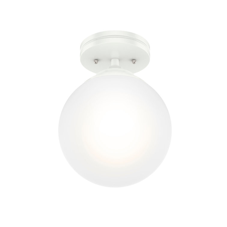 Hepburn Modern Matte White Globe Flush Mount with LED