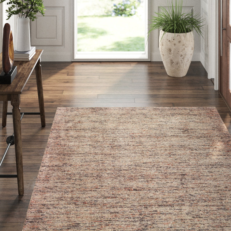 Luxurious Hand-Tufted Gray Wool & Viscose 6' x 9' Area Rug