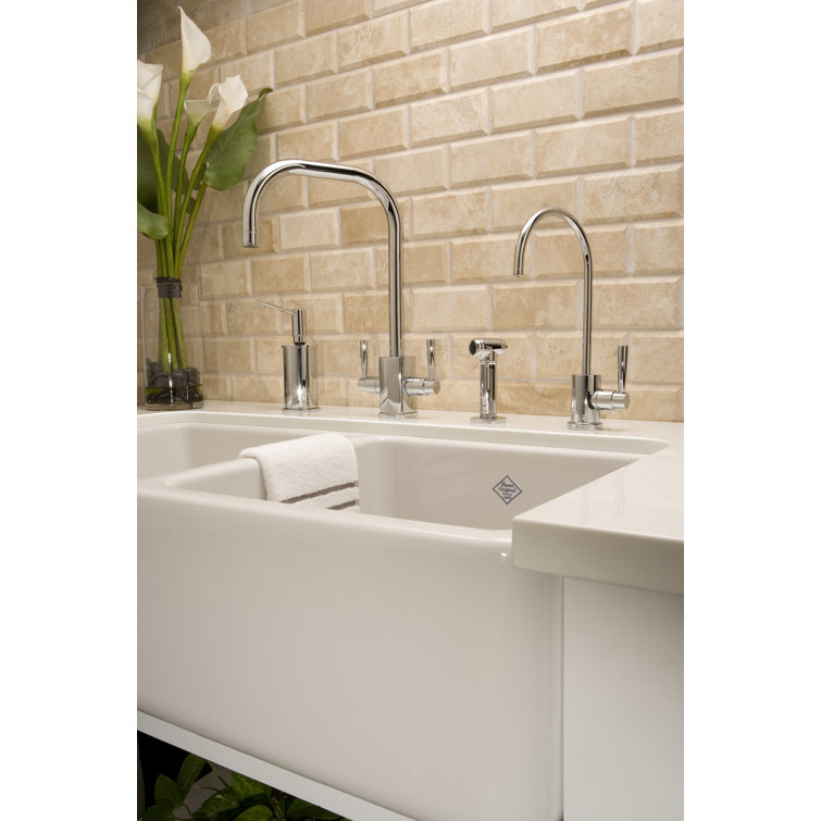 Polished Nickel Modern Deck Mounted Kitchen Faucet