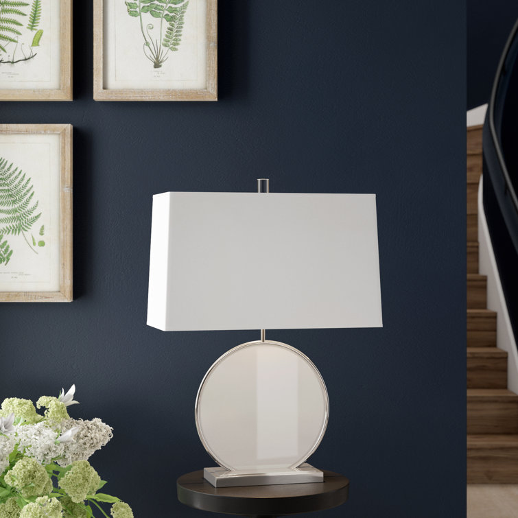 Alice 27.5" Polished Nickel Table Lamp with Lucite Accents