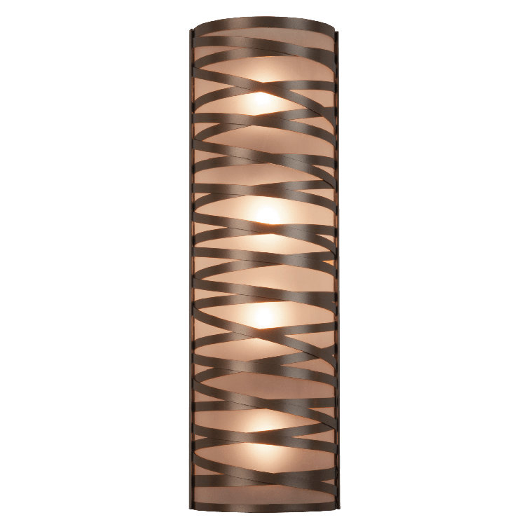 Tempest Spiral Bronze Dimmable Cylinder Sconce 24"