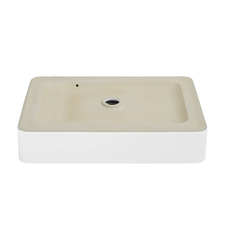 Concorde 24" White Ceramic Rectangular Vessel Sink