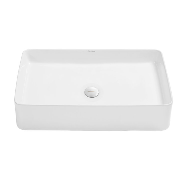 Concorde 24" White Ceramic Rectangular Vessel Sink
