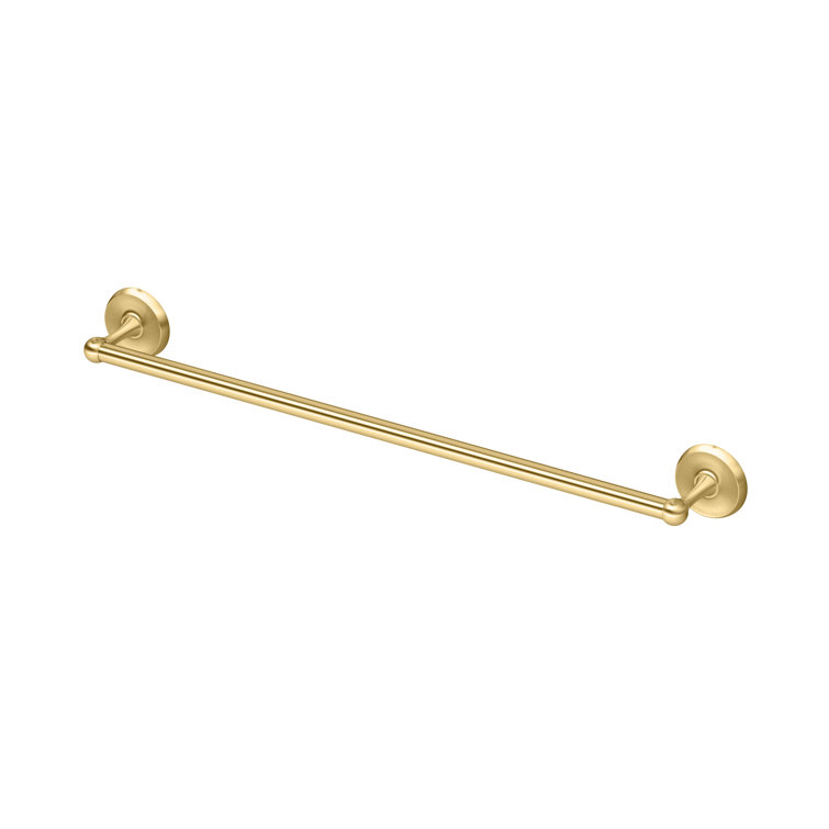 Brushed Brass 24" Wall Mounted Towel Bar