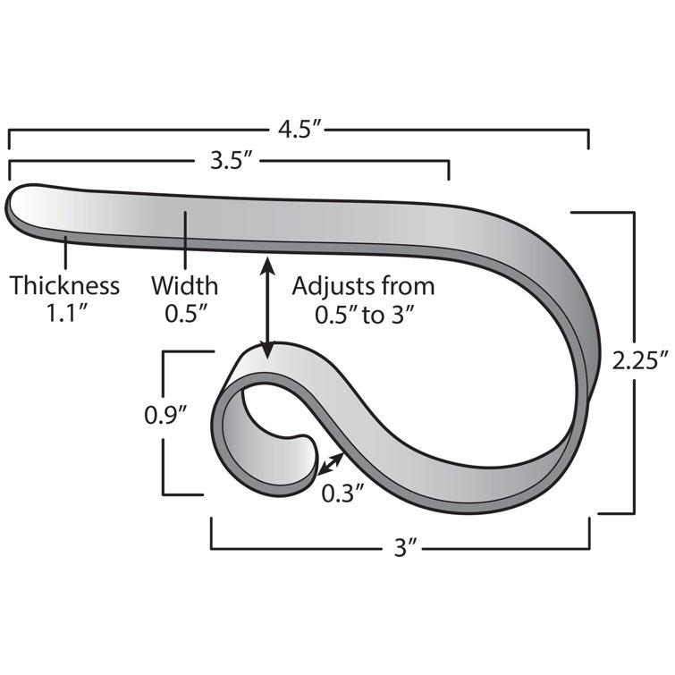Prismatic Silver Metal MantleClip Stocking Holder Set of 4