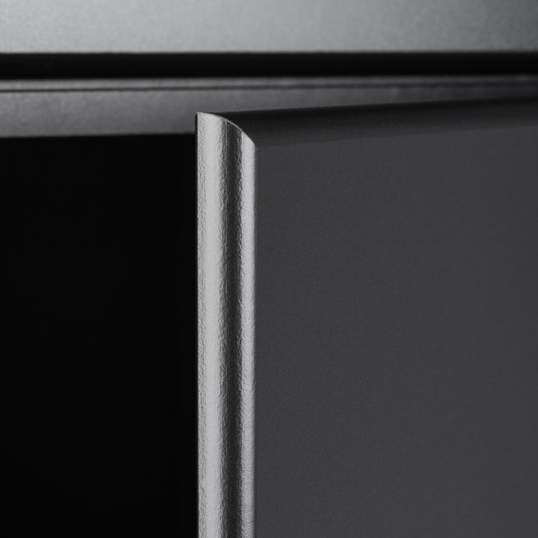 Elite Black 50" Laminated Composite Wood Cabinet with Adjustable Shelving