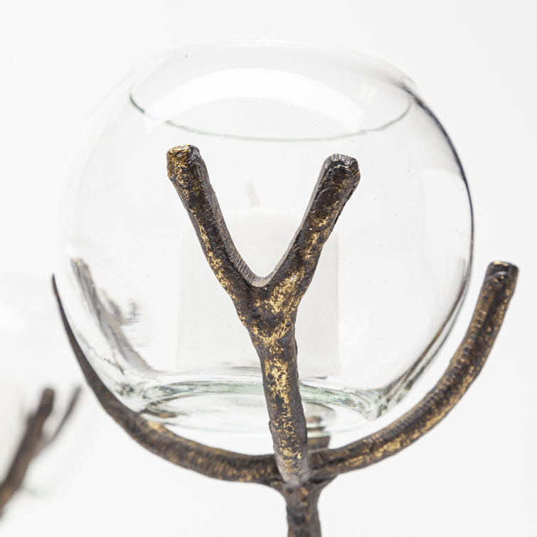 Rustic Vine 30'' Distressed Wood Five-Arm Candelabra