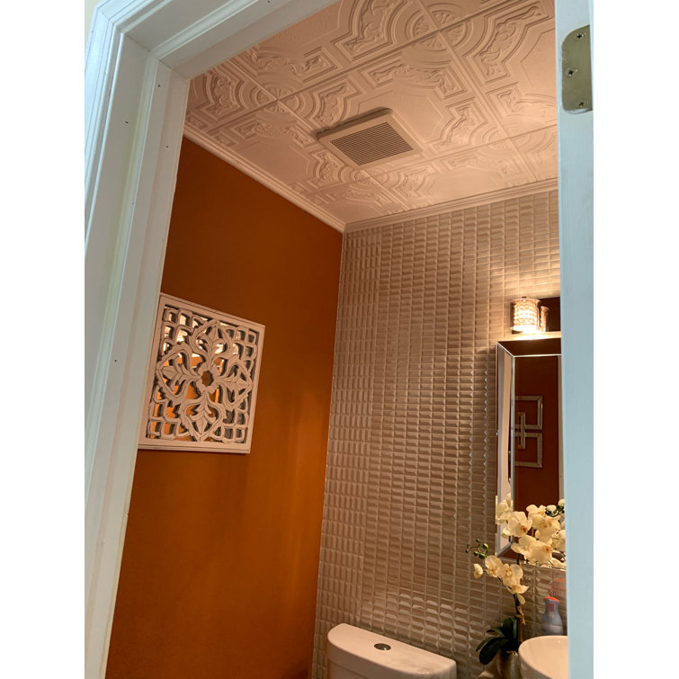 Evergreen White Polystyrene Glue-up Ceiling Tile