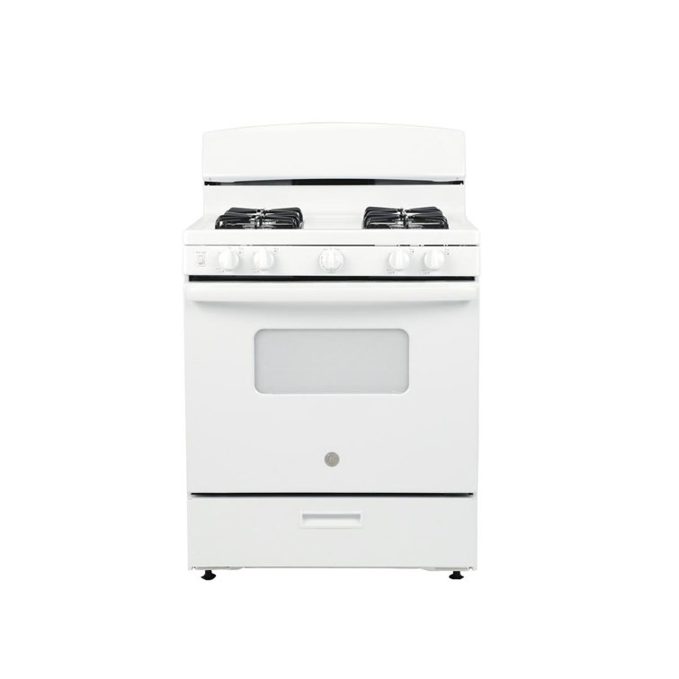 30" White Freestanding Gas Range with 4.8 cu. ft. Oven