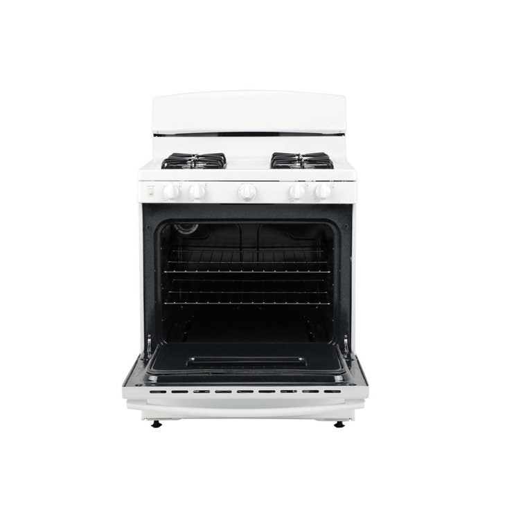30" White Freestanding Gas Range with 4.8 cu. ft. Oven
