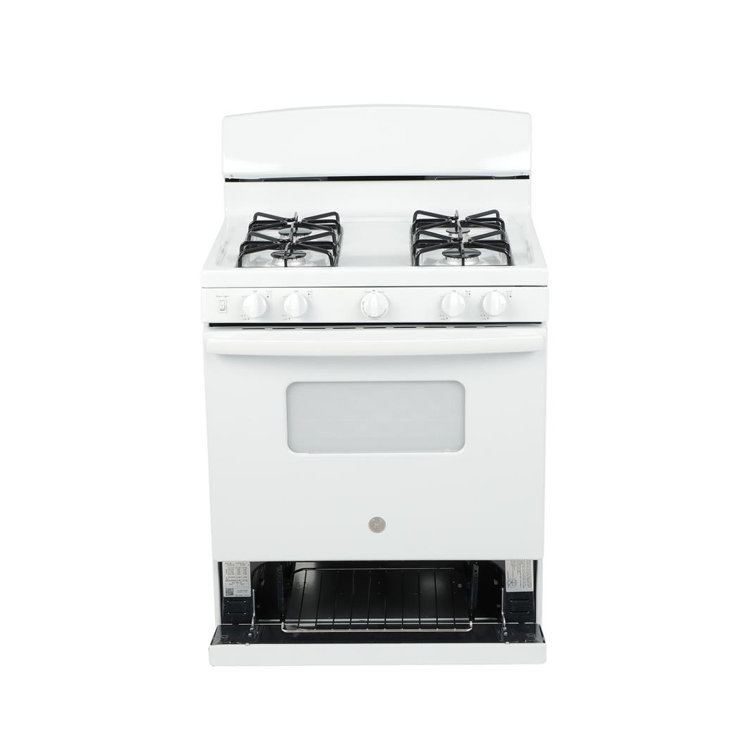 30" White Freestanding Gas Range with 4.8 cu. ft. Oven
