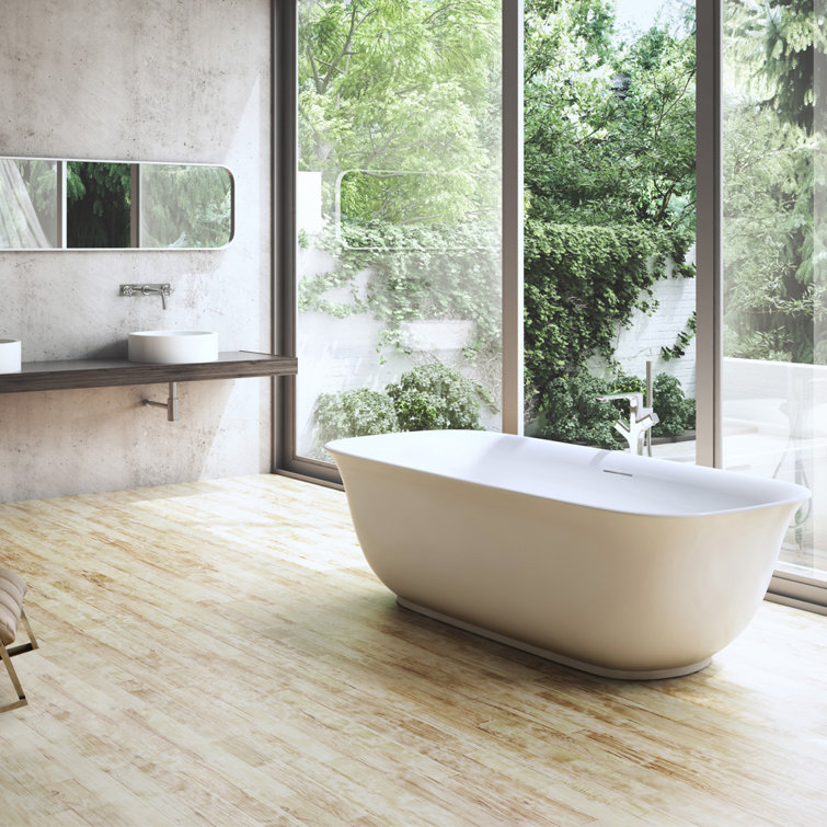 Orion 67'' White Freestanding Acrylic Soaking Bathtub