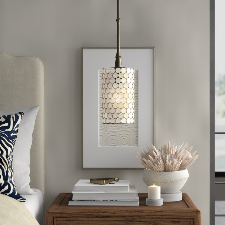 Cupertino Silver Capiz Shell 1-Light Pendant