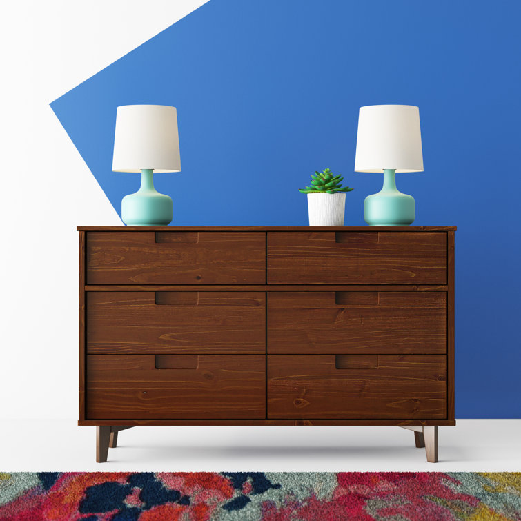 Mid-Century Modern Walnut Dresser with Deep Storage Drawers