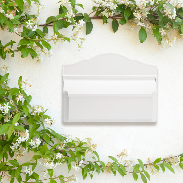 White Aluminum Colonial Wall Mounted Mailbox
