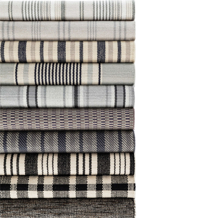 Handmade Birmingham Black Stripe Cotton Rug 2' x 3'