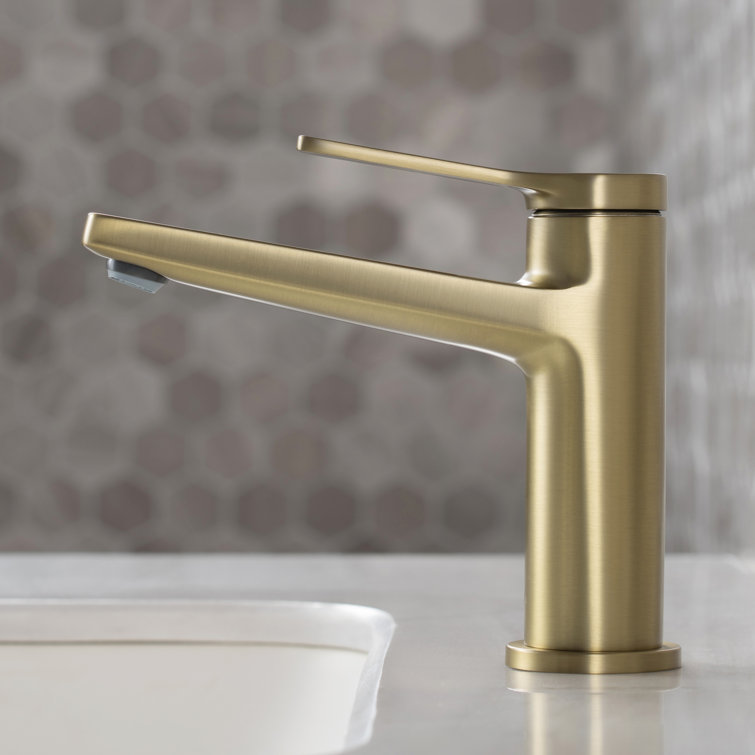 Indy 6.75'' Brushed Gold Stainless Steel Bathroom Faucet