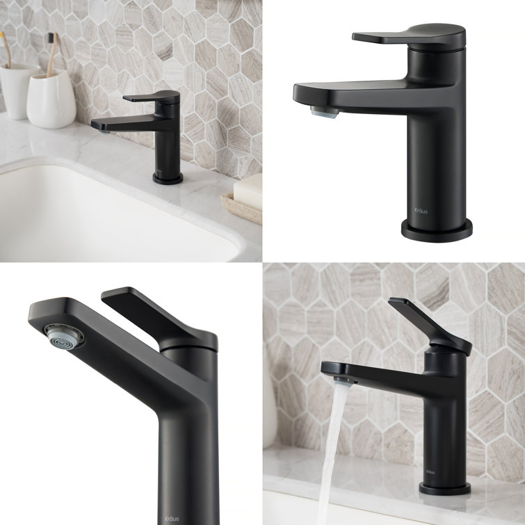 Indy 6.75'' Matte Black Stainless Steel Single Handle Bathroom Faucet