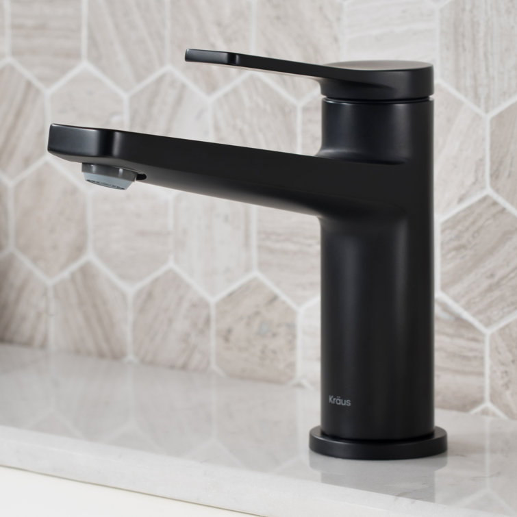 Indy 6.75'' Matte Black Stainless Steel Single Handle Bathroom Faucet