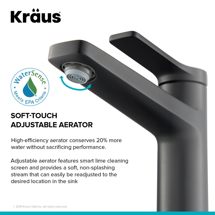 Indy 6.75'' Matte Black Stainless Steel Single Handle Bathroom Faucet