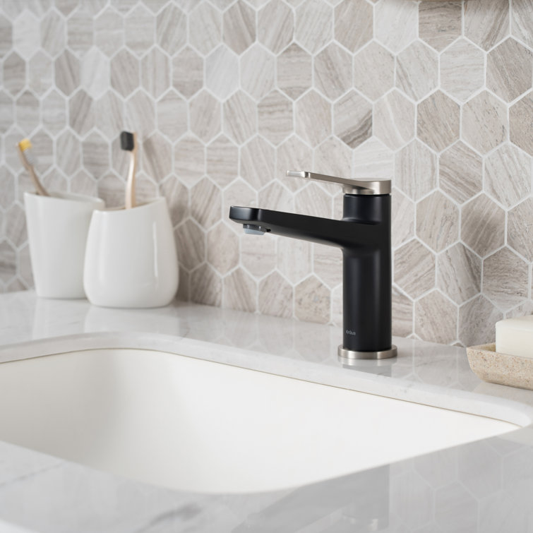 Indy 6.25" Nickel Matte Stainless Steel Single Handle Bathroom Faucet