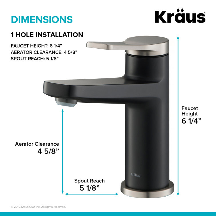 Indy 6.25" Nickel Matte Stainless Steel Single Handle Bathroom Faucet