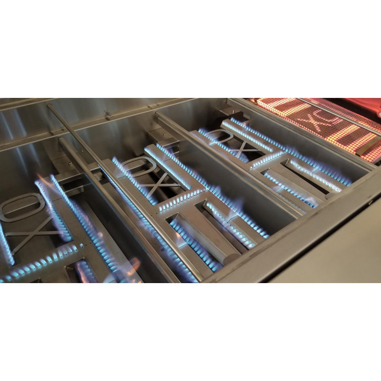 36" Stainless Steel Built-In Natural Gas Grill with Rotisserie and Smoker