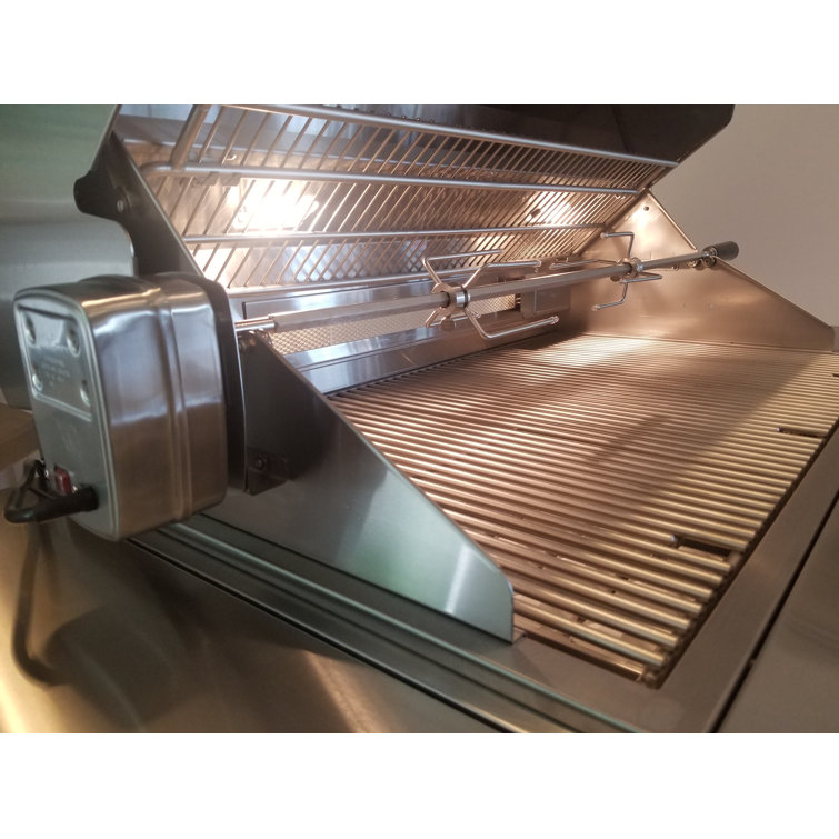 36" Stainless Steel Built-In Natural Gas Grill with Rotisserie and Smoker
