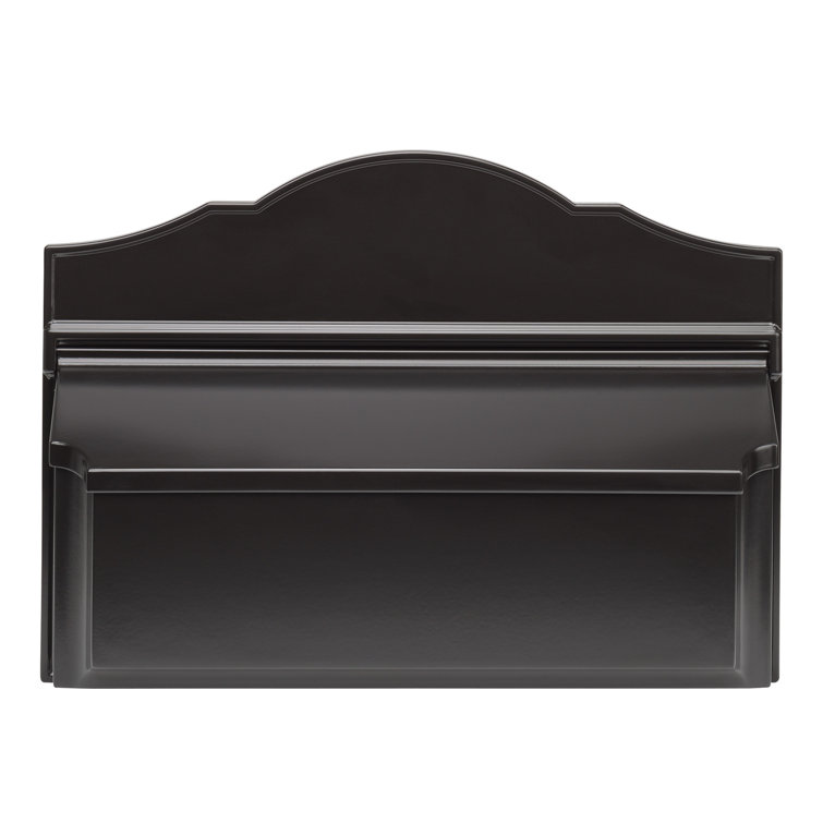 Black Colonial Wall Mounted Mailbox with Classic Arch Design