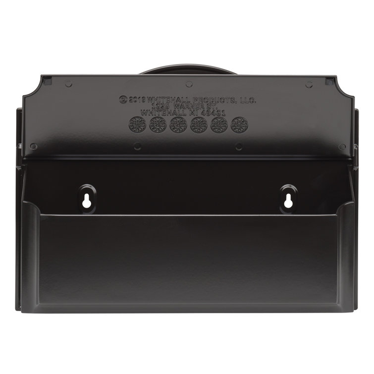 Black Colonial Wall Mounted Mailbox with Classic Arch Design