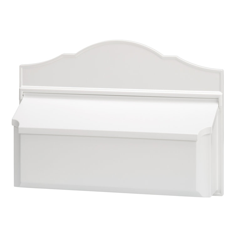 White Aluminum Colonial Wall Mounted Mailbox