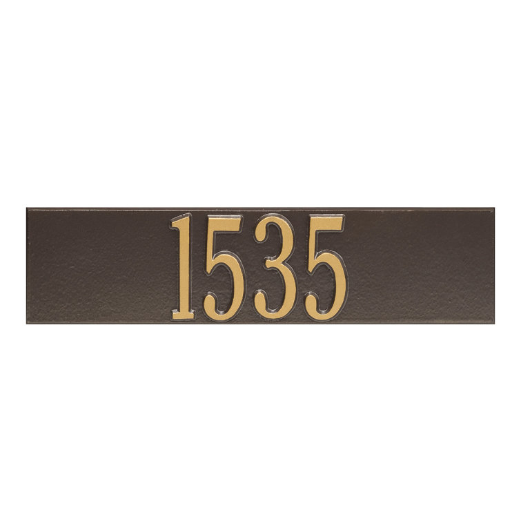 Bronze and Gold Colonial Wall Mailbox Plaque