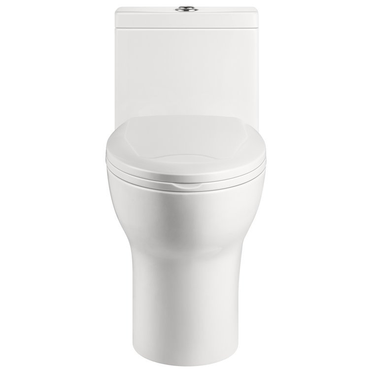 White Ceramic Elongated Dual Flush High Efficiency Toilet