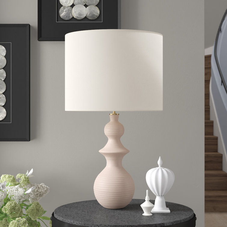 Saxon Oversize Outdoor Table Lamp in Metallic Black with Ceramic Shade