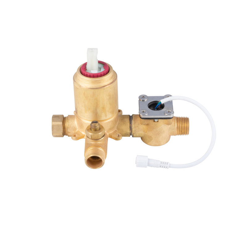 Brushed Nickel LED Pressure Balance Shower Valve Kit