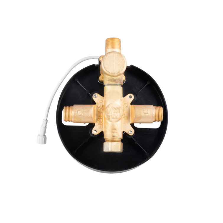 Brushed Nickel LED Pressure Balance Shower Valve Kit