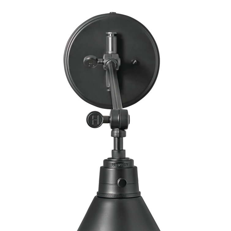 Arti Adjustable Black Steel Swing Arm Wall Sconce
