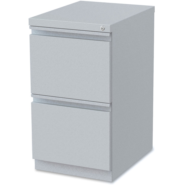 Platinum 20" Mobile Steel 2-Drawer Lockable Pedestal