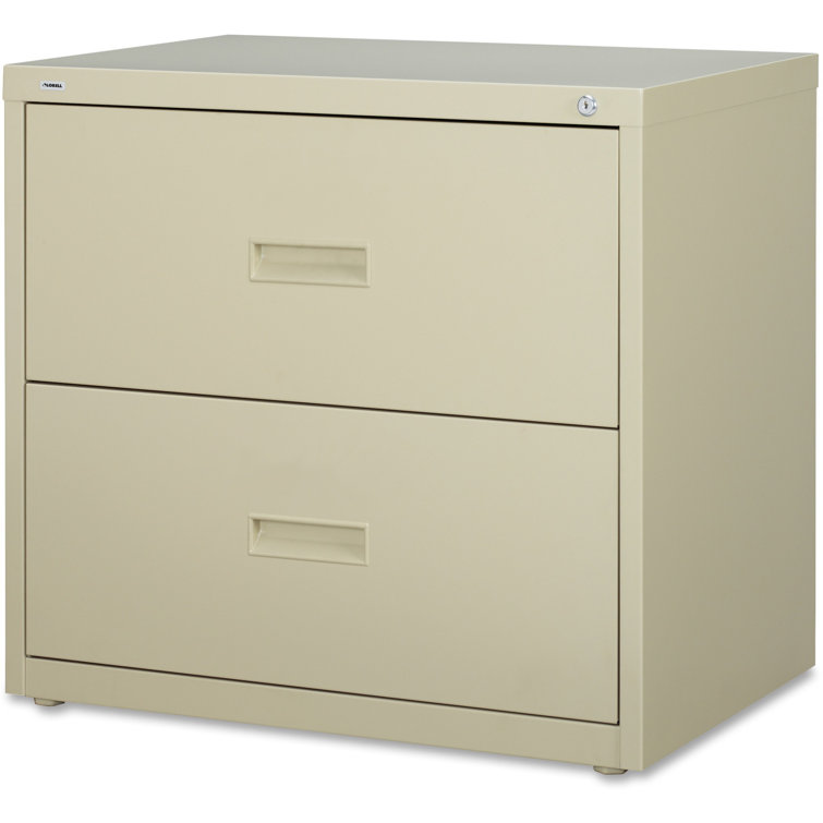 Beige 30.25'' Steel Lateral 2-Drawer Legal File Cabinet with Lock