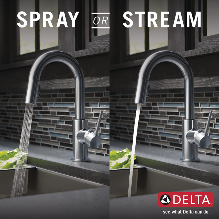 Stainless Steel Modern Pull-Down Kitchen Faucet with Touch Technology
