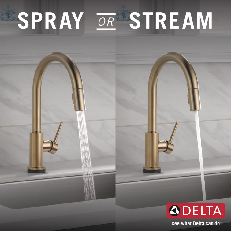 Modern Elegance Touch-Control Bronze Kitchen Sink Faucet with Pull-out Spray